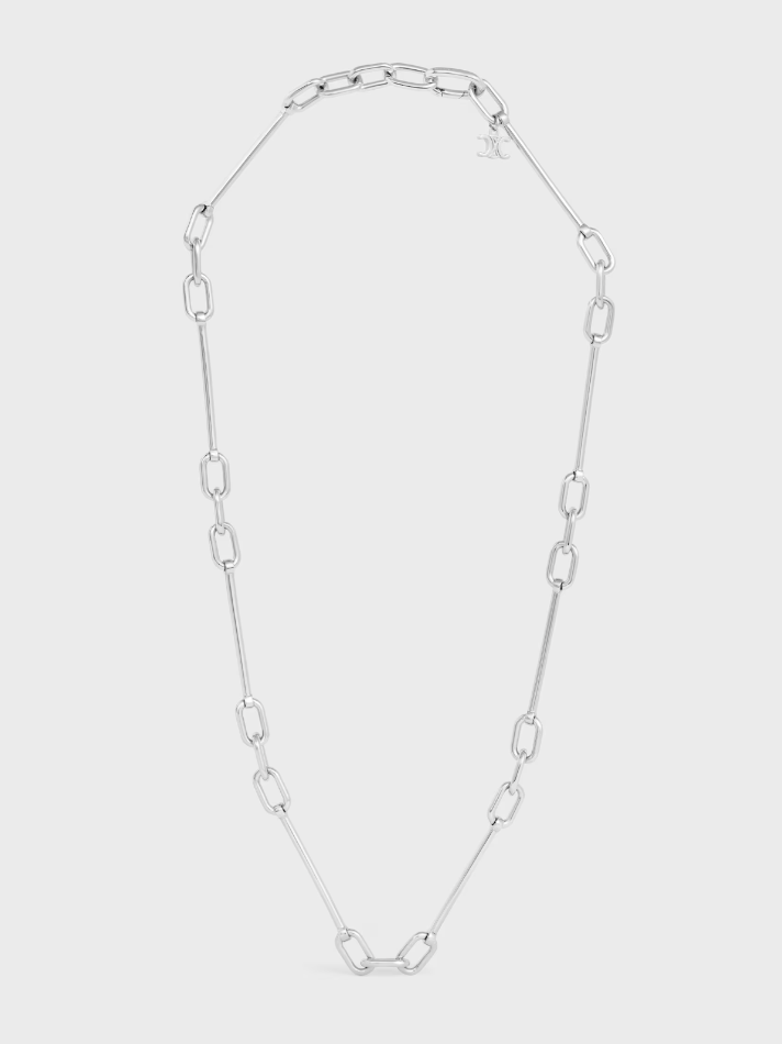 Celine Celine Charms Necklace in Brass with Rhodium Finish