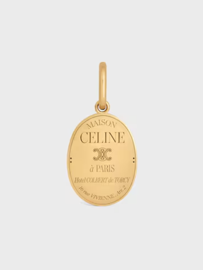 Celine Celine Charms Maison Celine Medal in Brass with Gold Finish