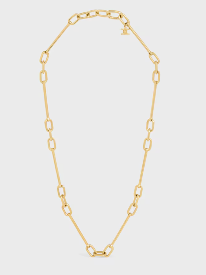 Celine Celine Charms Necklace in Brass with Gold Finish