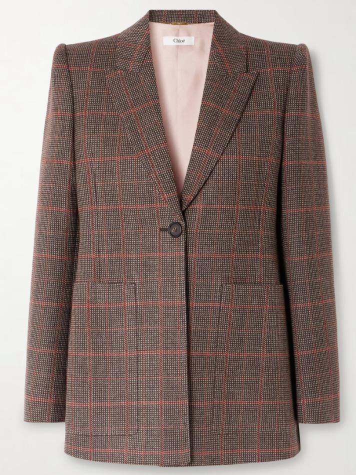 Chloé Checked wool blazer