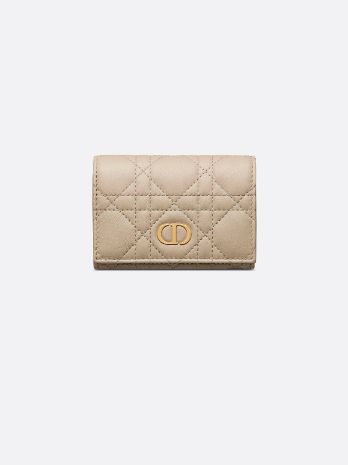 Dior Sand Dior Caro Glycine Wallet - Women's Accessories