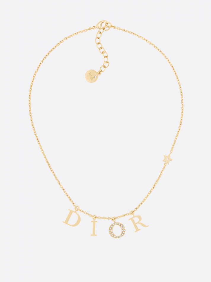Dior Gold-Finish Metal and White Crystals Dio(r)evolution Necklace