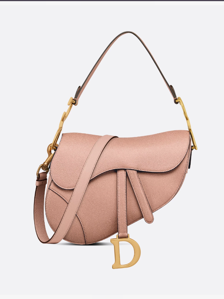 Dior Blush Saddle Bag with Strap