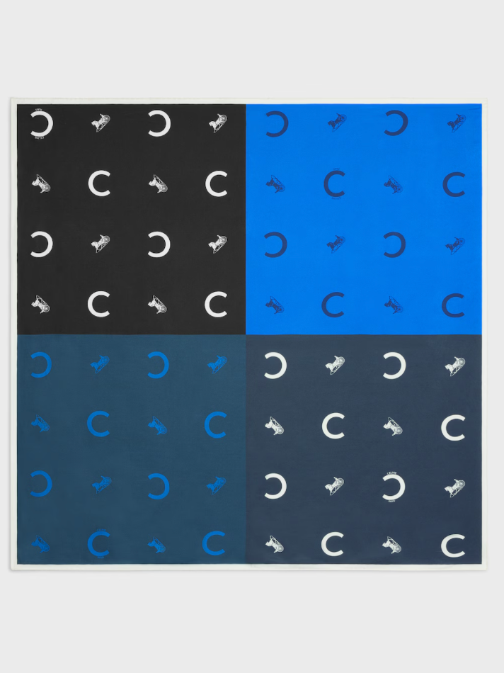 Celine square IN silk twill