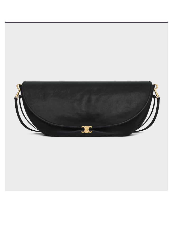 Celine HALFMOON SOFT TRIOMPHE BAG IN SUPPLE SHINY LAMBSKIN