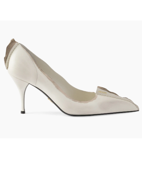 Prada Antiqued Leather Pumps