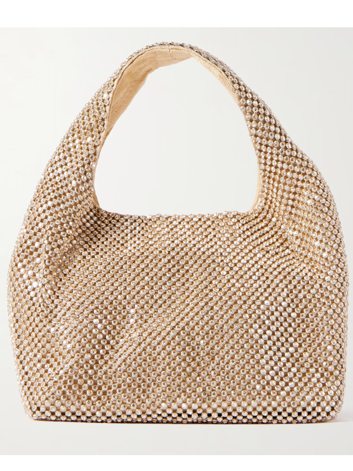 Loeffler Randall Kenzie crystal-embellished faille clutch