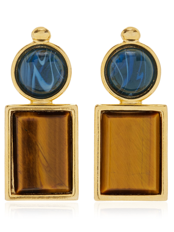 ben-amun Exclusive 24K Gold-Plated Stone Earrings