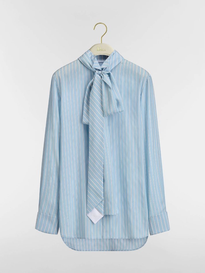 Dior Blouse with Tie-Effect Neckline