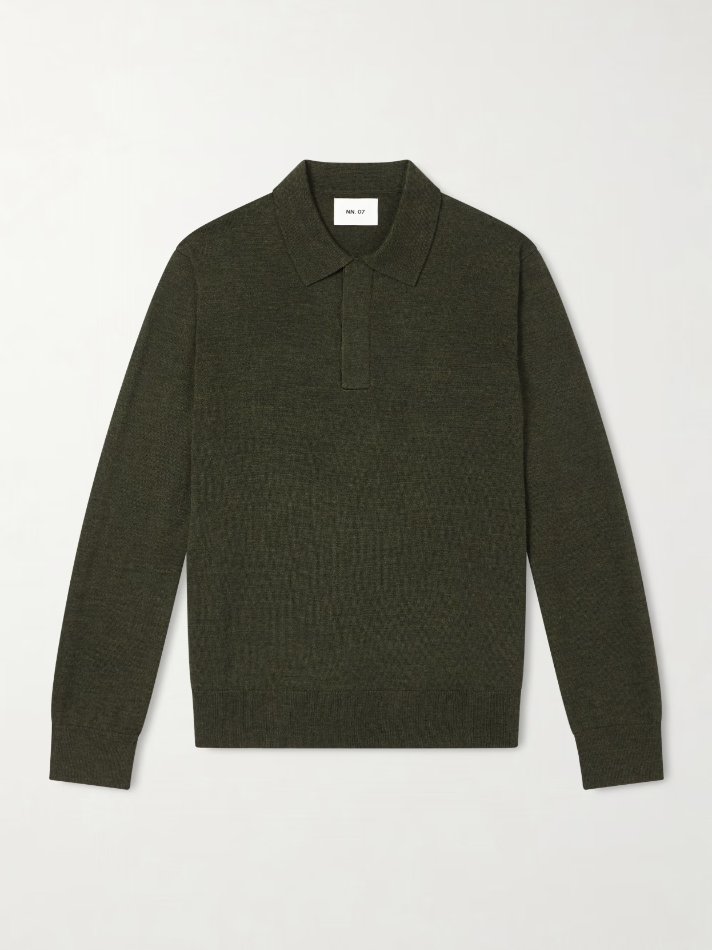 NN07 Emerson 6605 Wool Polo Shirt