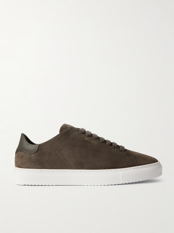Axel Arigato Clean 90 Leather-Trimmed Suede Sneakers