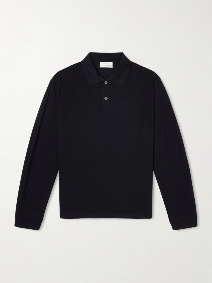 Studio Nicholson Alyk Cotton-Piqué Polo Shirt