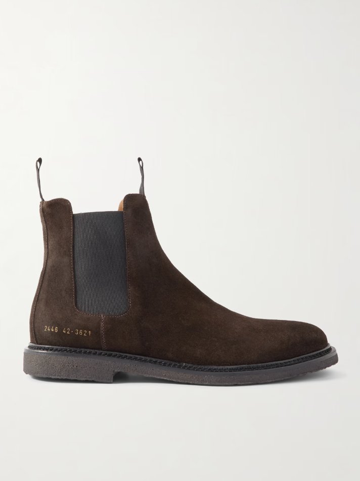 Common Projects Waxed-Suede Chelsea Boots