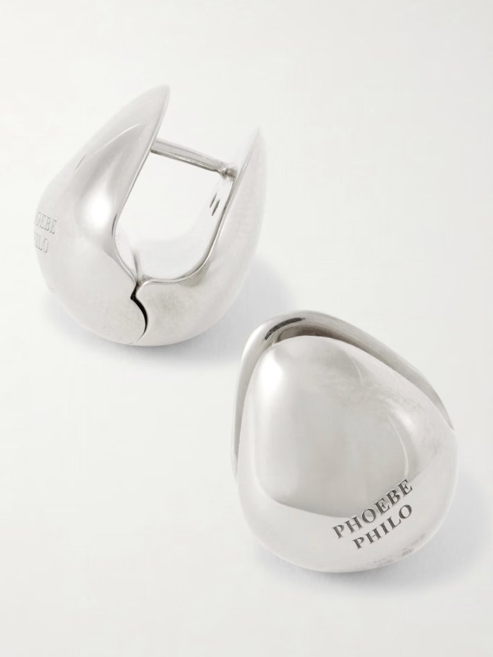 Phoebe Philo Pebble sterling silver earrings