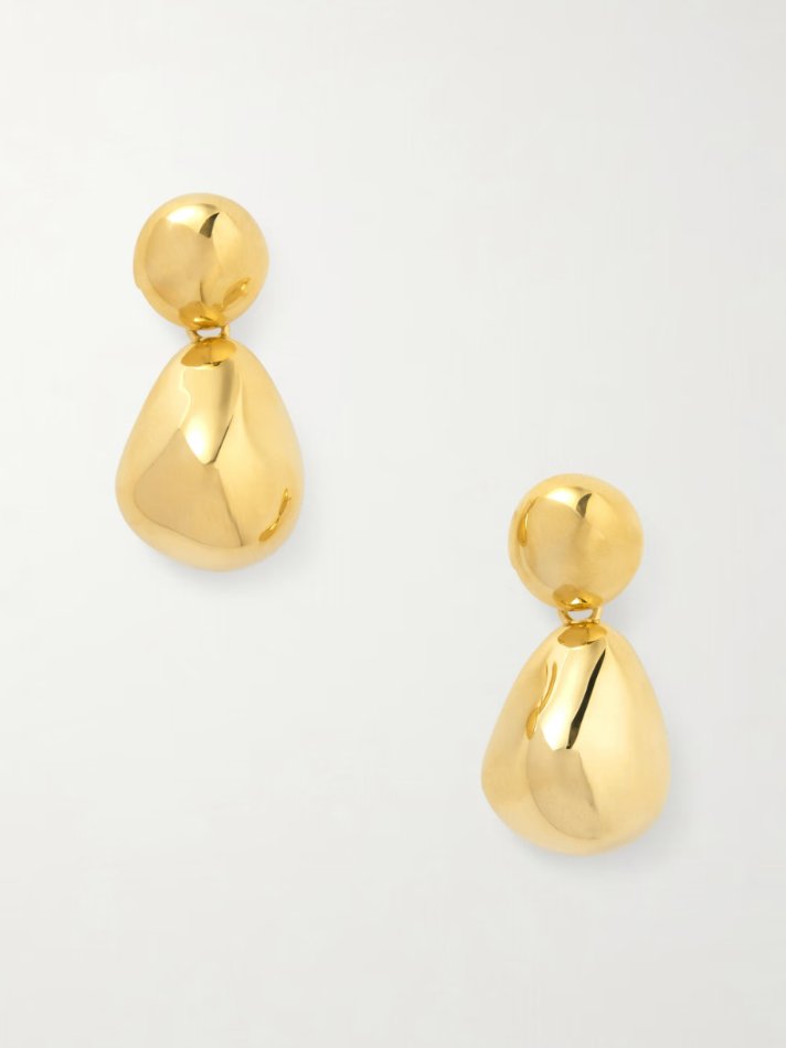 Phoebe Philo Pebble gold-plated sterling silver earrings