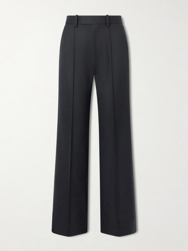 Phoebe Philo Boyish pleated flannel straight-leg pants