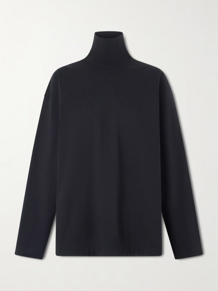 Phoebe Philo Oversized cotton-jersey turtleneck sweatshirt