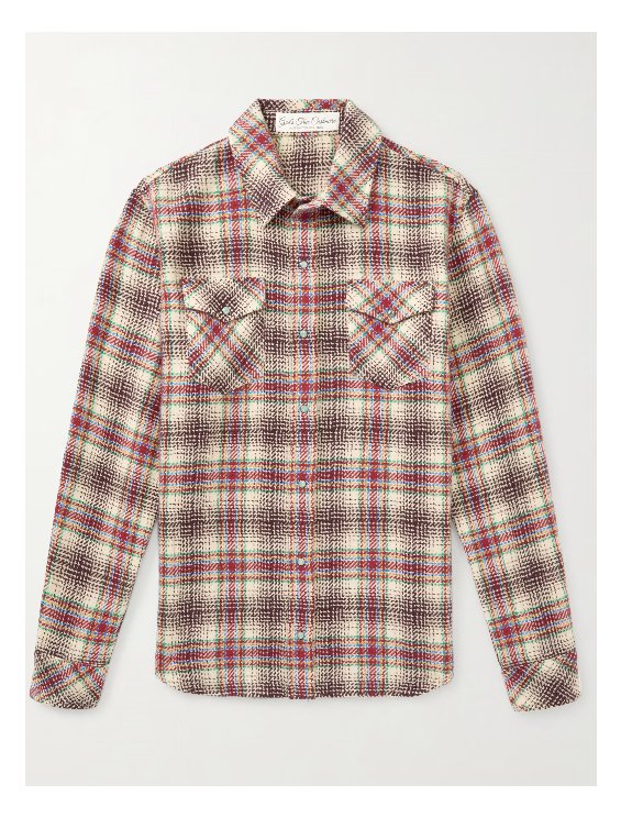God's True Cashmere Checked Cashmere Shirt