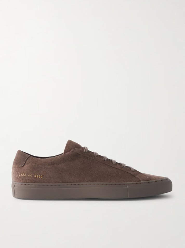 Common Projects Original Achilles Waxed-Suede Sneakers