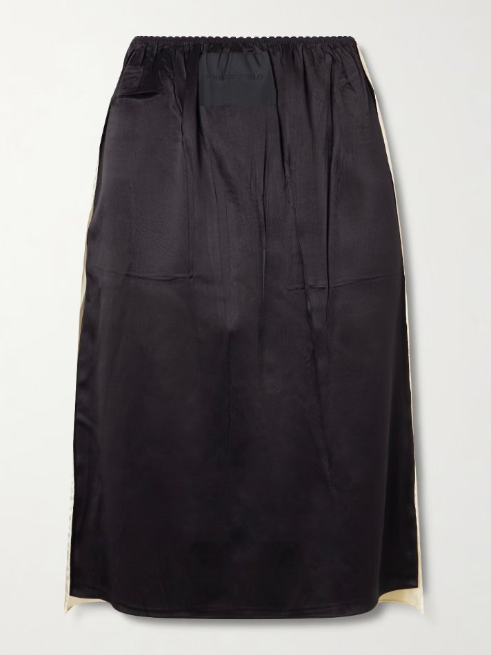 Phoebe Philo Stretch-silk midi skirt
