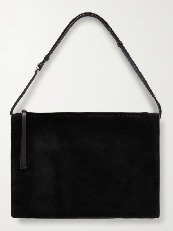 Phoebe Philo Glove Pochette leather-trimmed suede shoulder bag