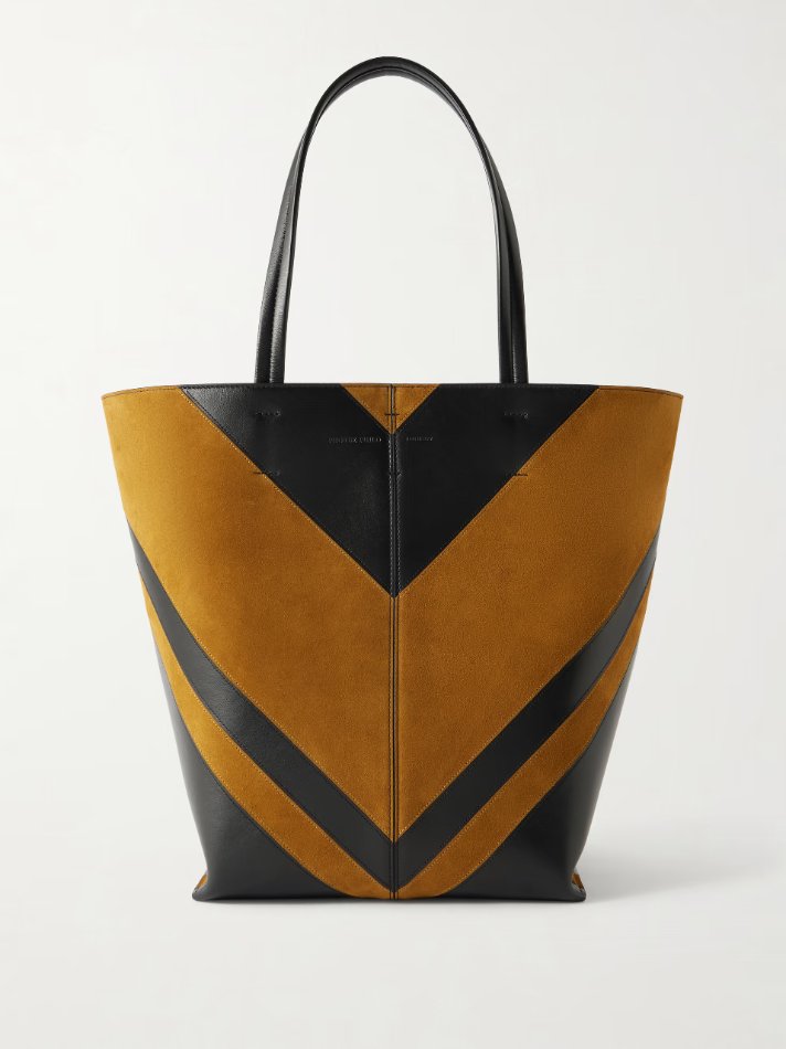 Phoebe Philo Pot Cabas striped leather and suede tote