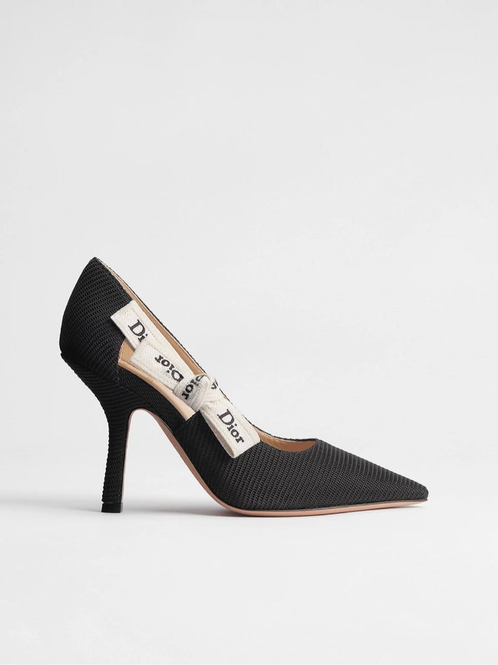 J'Adior Pump in Black Technical Fabric